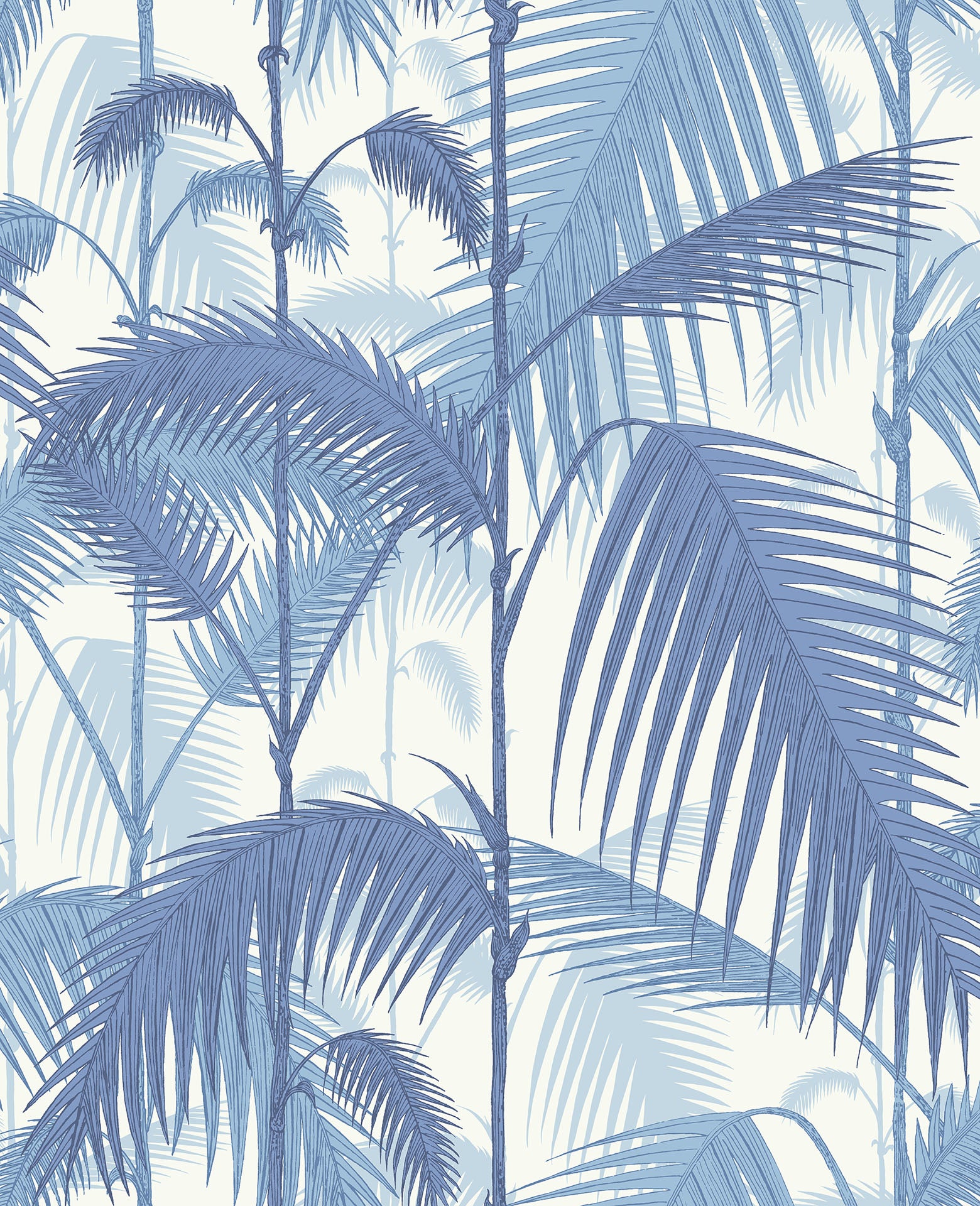 TRAVELERS PALM Spa Blue T10128 Collection Tropics from Thibaut