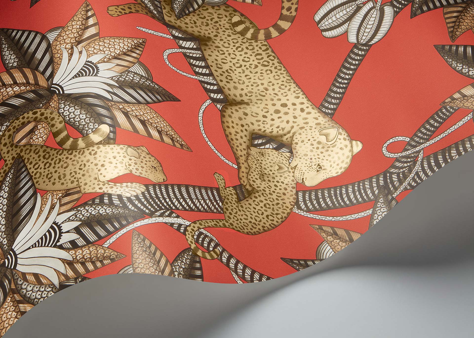 Cole & Son Ardmore-Jabula Satara Wallpaper - Burnt Orange & Black