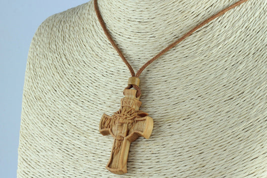 Cross Pendant, Catholic Cross, Wooden Cross, Christian Pendant, Pectoral Cross, Orthodox Wooden Cross | Sacred Art