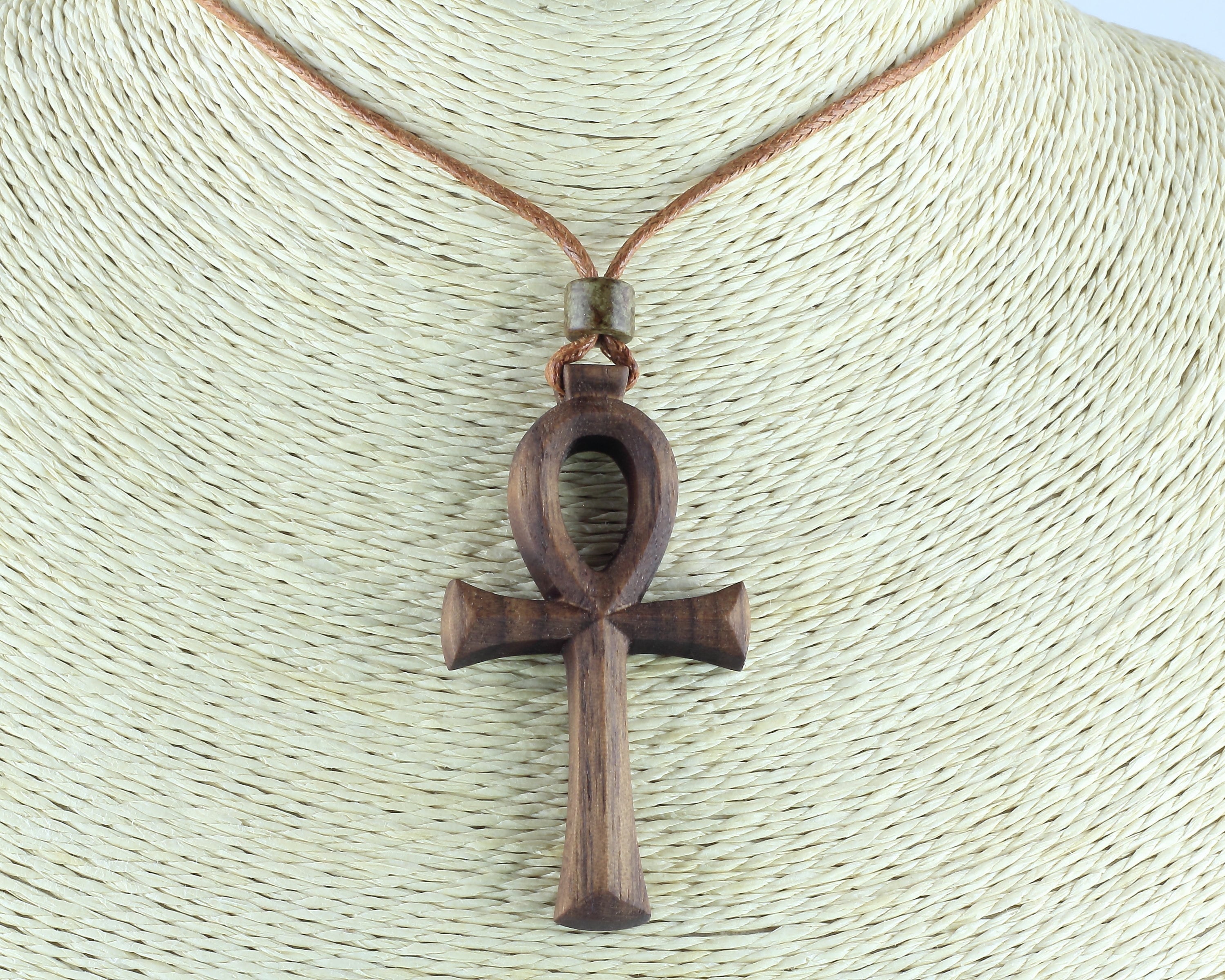 Ankh Wood Necklace, Colored Pendant or Key Ring - Altruistic