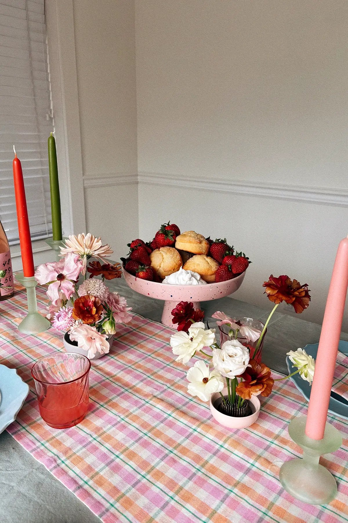 Marguerite Pastel Plaid Table Runner