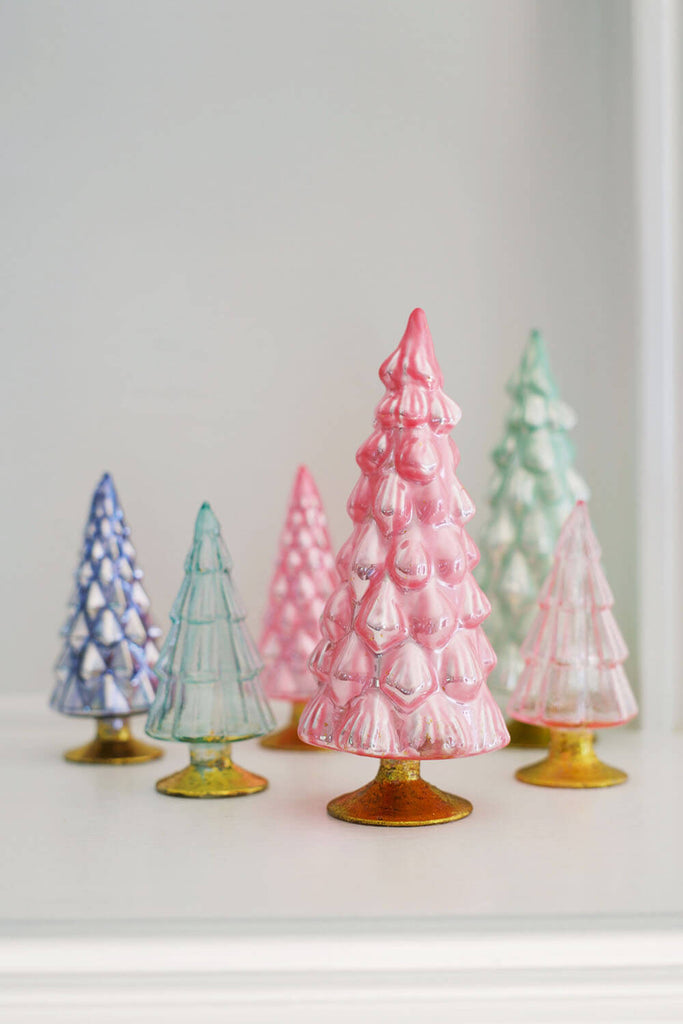 rainbow bottle brush trees ✿ mini bottle brush trees set on wallflower –  Studio Wallflower