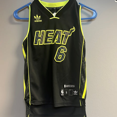 Adidas Miami Heat Lebron James White Hot Jersey