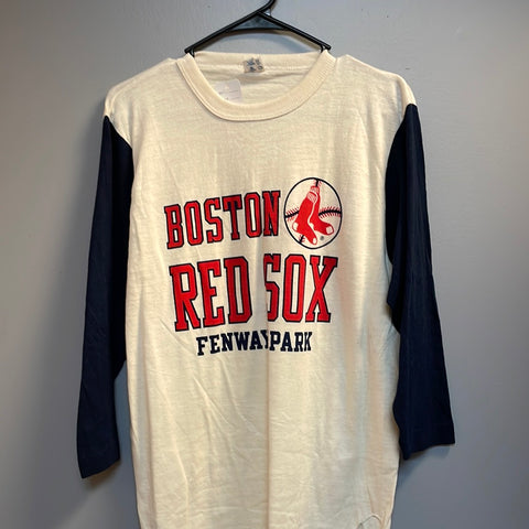 Retro Majestic Baseball Jersey, Ringer Style, Boston Red Sox, Embroidered  Lettering