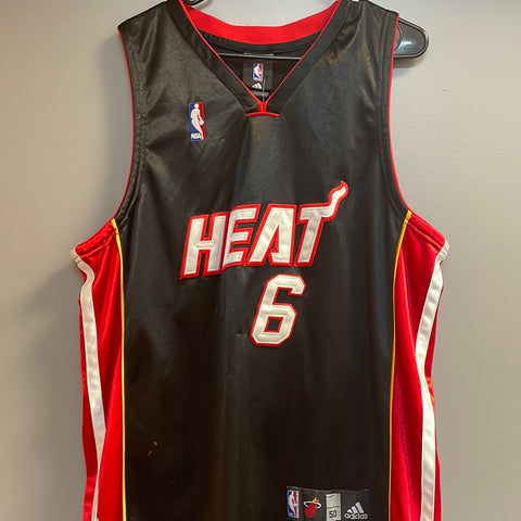 Lebron James Miami Heat Jersey Mens 52 Black Adidas NBA Stitched Sewn 2012