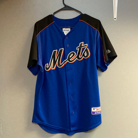 majestic pedro martinez new york mets mlb baseball jersey size large black  used