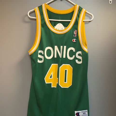 Vintage Seattle SuperSonics Shawn Kemp Champion Basketball Jersey