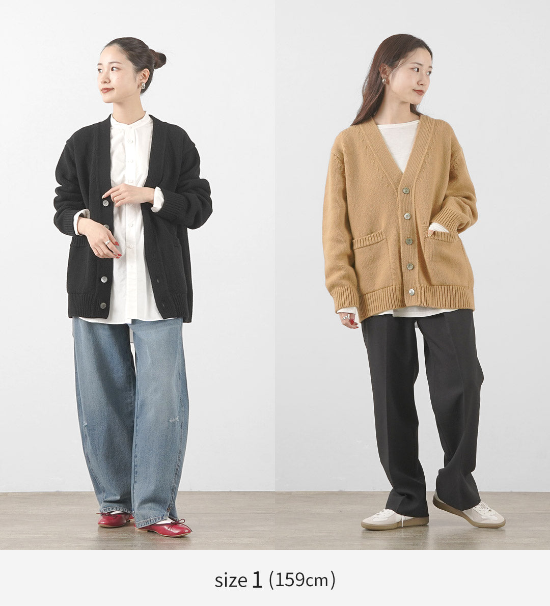 YONETOMI NEW BASIC Soft lamb wool knit cardigan