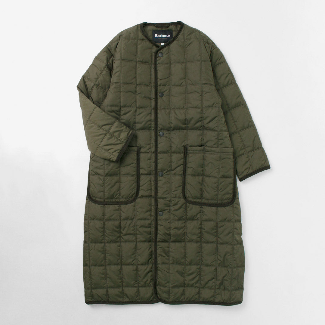 【美品】Barbour バブアー　ロングコート　レディース　カーキ