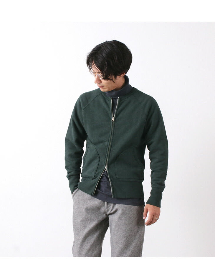 20％OFF】BARNS（バーンズ） 別注 吊り編み 裏毛 ZIP スウェット