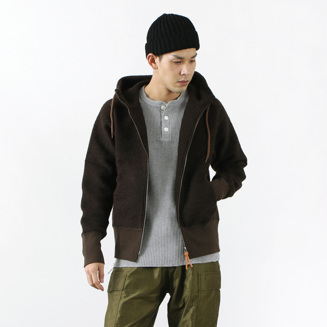 RE MADE IN TOKYO JAP Wool Double-Faced Outerwear Hoodie