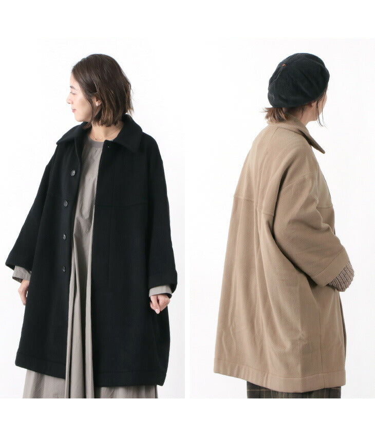 ペット喫煙者はいませんHONNETE（オネット） BALLOON COAT バルーンコート チェック