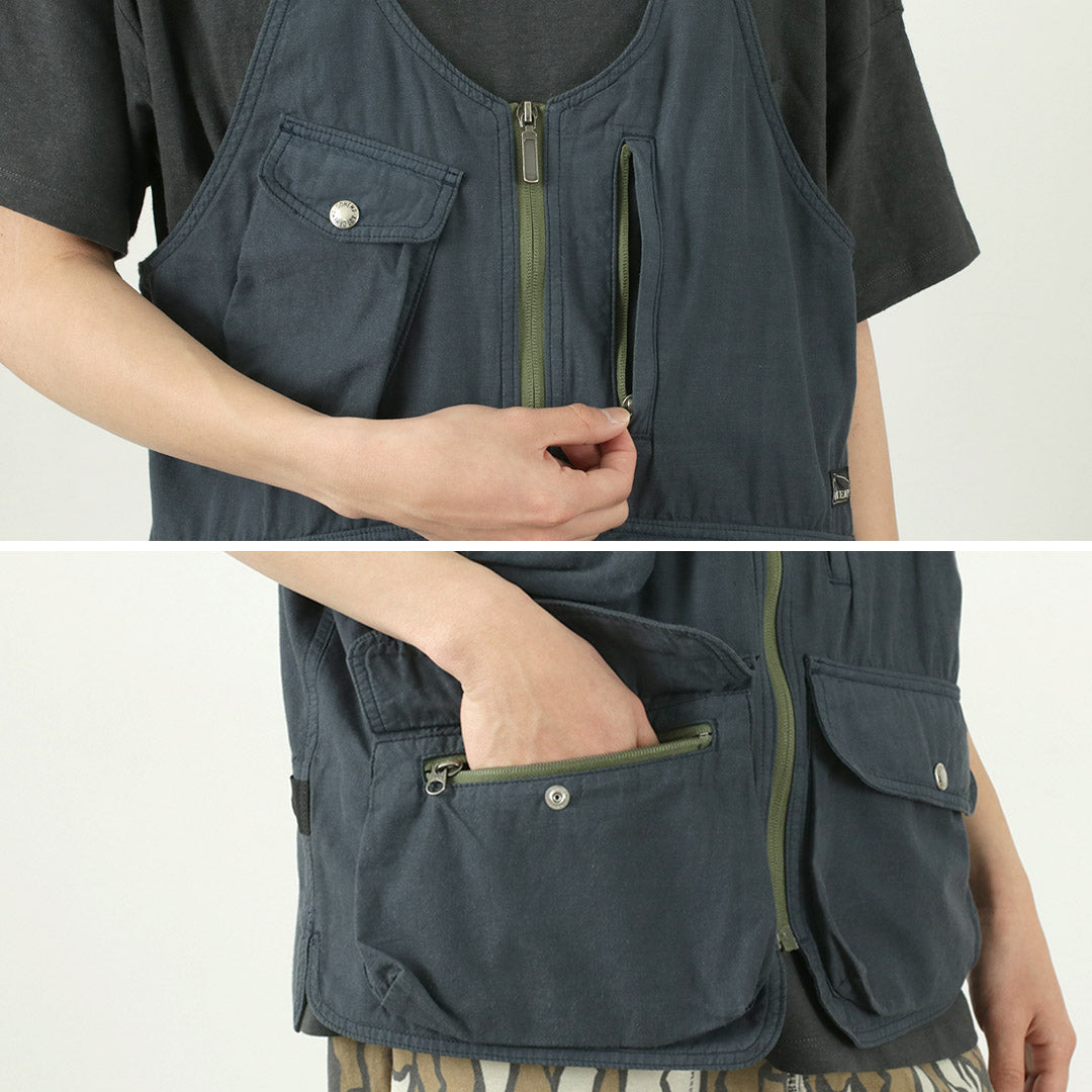 Gohemp ゴーヘンプ ヘンプ コットン ベスト Utility Vest ウェザークロス Ghj6119rpw メンズ ユーティリティ Hemp