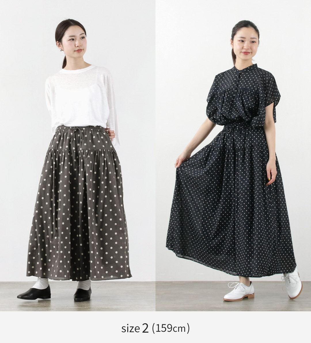 SOIL（ソイル） コットンボイル ドットプリント キュロット / レディース ワイドパンツ ウエストゴム CO VOILE DOT PRINT  CULOTTES