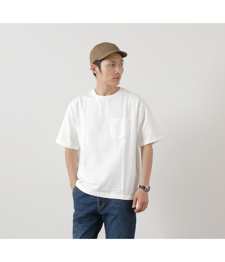 CAL O LINE（キャルオーライン） ライン ケーブル ショートスリーブ Tシャツ / メンズ / コットン / 日本製 / LINE CABLE  L/S TEE