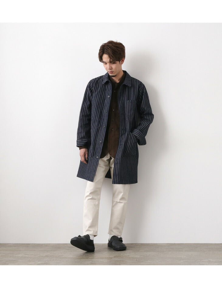 FOB FACTORY（FOBファクトリー） F2408 フレンチ デニムコート ウォバッシュ / コットン / メンズ / 日本製 / FRENCH  DENIM COAT