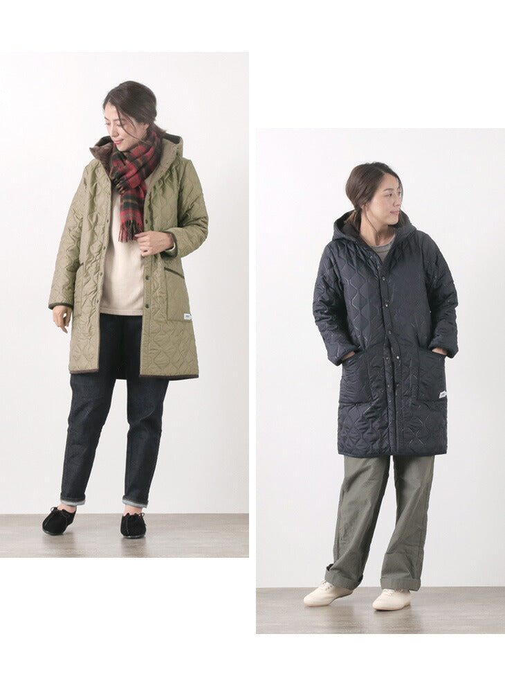 ARMEN（アーメン） リバーシブル フーデッド キルティングコート / レディース / アウター / ロング / REVERSIBLE HOODED  COAT