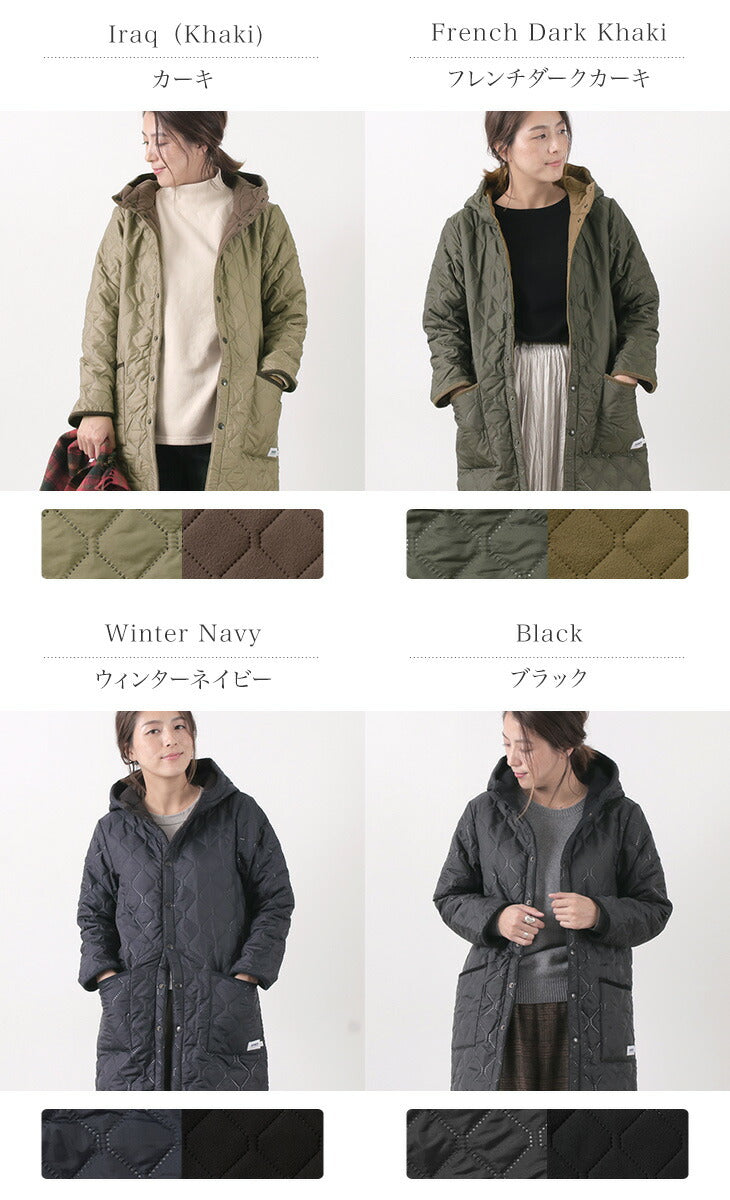 ARMEN（アーメン） リバーシブル フーデッド キルティングコート / レディース / アウター / ロング / REVERSIBLE HOODED  COAT