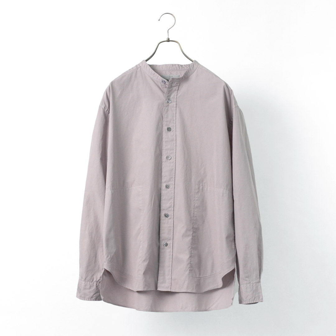 FNOR Someo Garment Dyed Band Collar Shirt