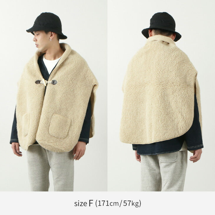 COLDBREAKER Boa Wool Poncho