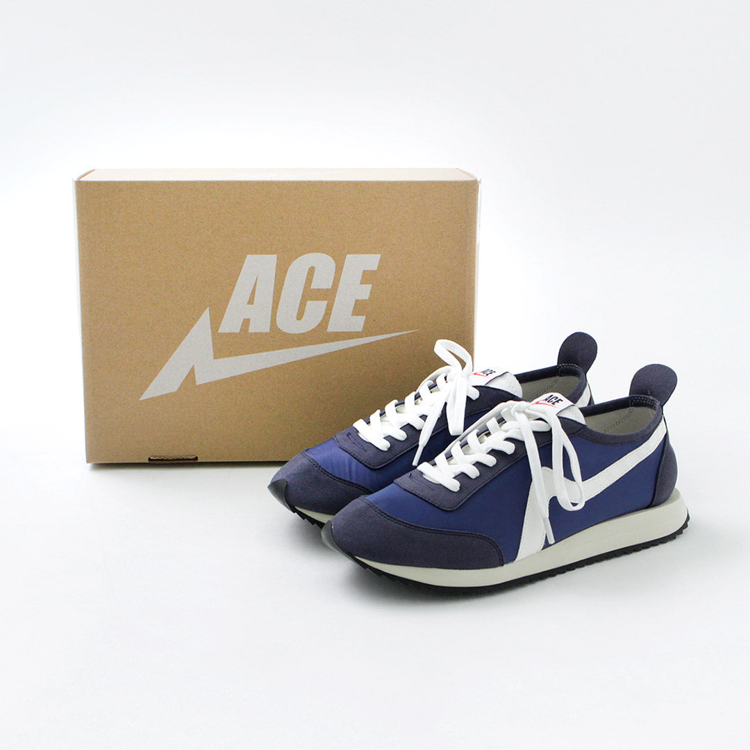 【50％OFF】ACE SNKR（エーススニーカー） ナイロンモデル ジョニーA スニーカー 2022年モデル 靴 ローカット レトロ メンズ  レディース ユニセックス JONNY A / lbsn【セール】