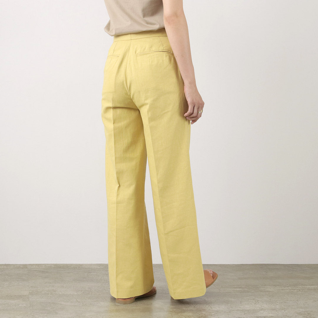 SHINZONE（シンゾーン） リネン コモンパンツ / ロング / 麻 / 綿 コットン / ストレート / レディース / 日本製 /  22MMSPA07 / LINEN COMMON PANTS