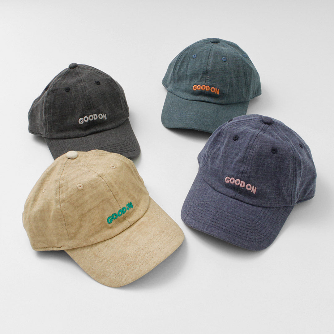 【30％OFF】GOOD ON（グッドオン） 別注 GOOD ON アーチロゴ刺繍 キャップ / メンズ レディース 浅め 帽子 USAコットン GO  ARCH LOGO EMB CAP【セール】