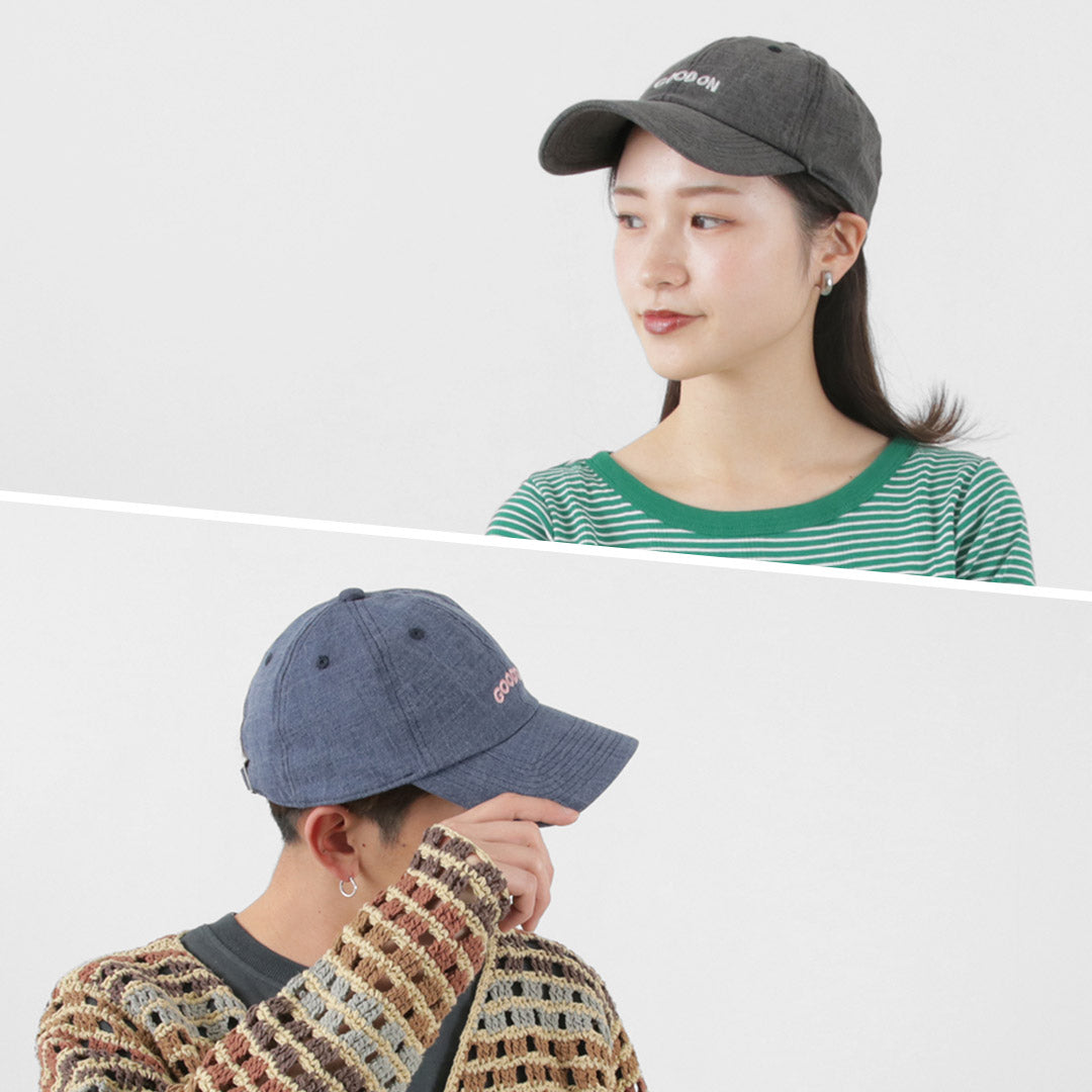 【30％OFF】GOOD ON（グッドオン） 別注 GOOD ON アーチロゴ刺繍 キャップ / メンズ レディース 浅め 帽子 USAコットン GO  ARCH LOGO EMB CAP【セール】