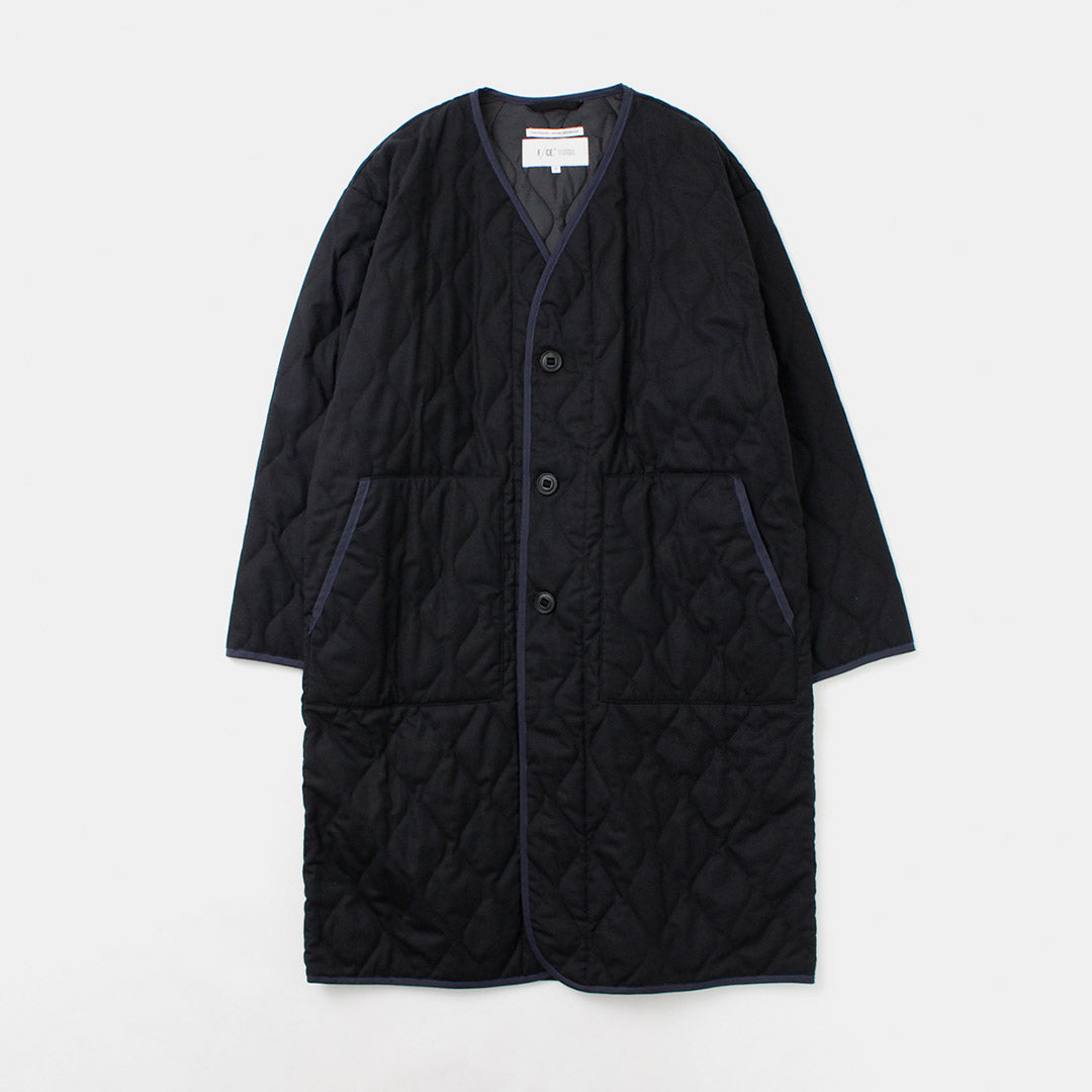 【30％OFF】F/CE.（エフシーイー） ウールキルトコート レディース アウター ロング 中綿 キルティングコート WOOL QUILT  COAT【セール】