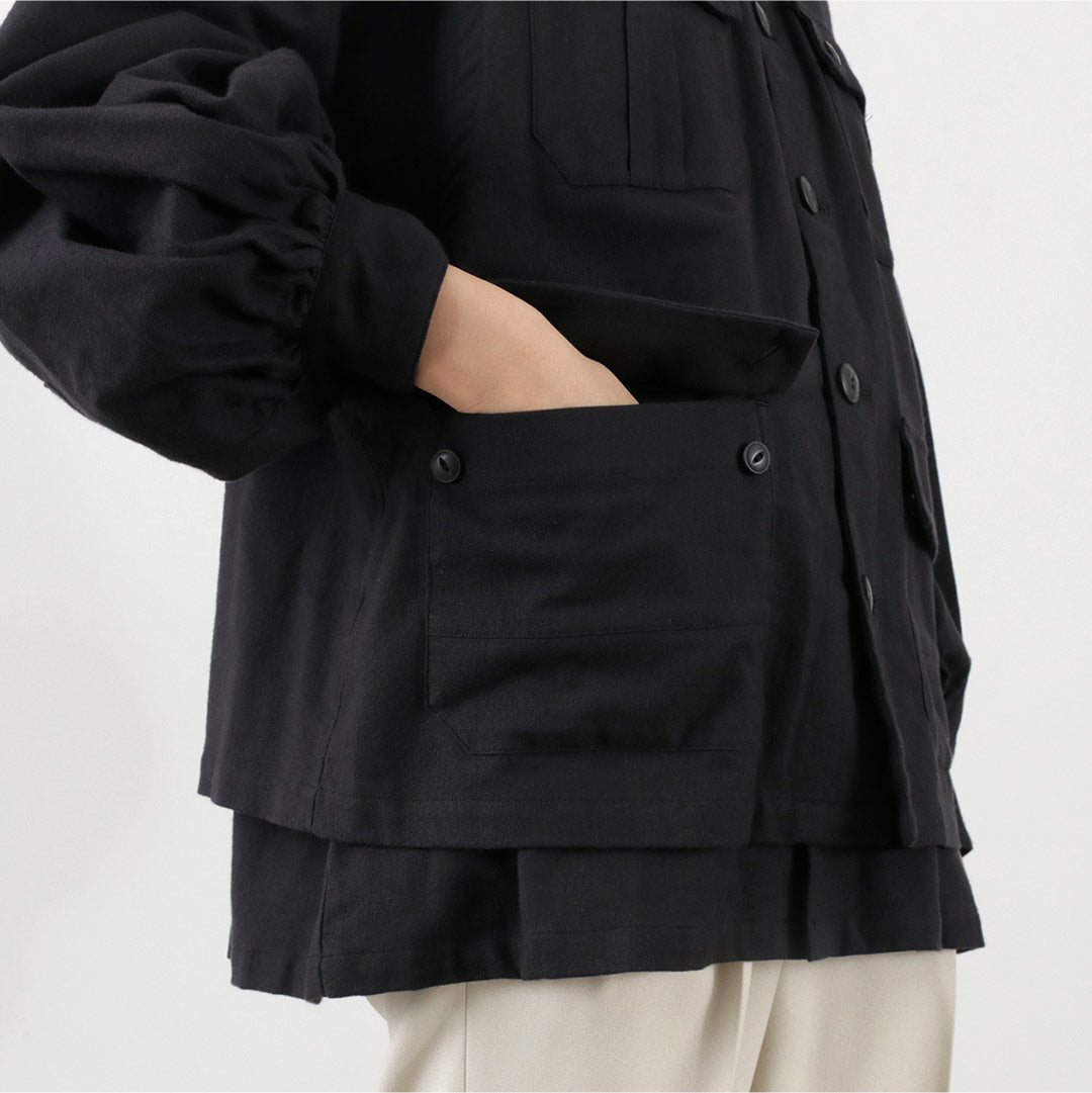 【50％OFF】F/CE.（エフシーイー） レイヤード コットンシャツブルゾン レディース ミリタリー ベスト セット 3WAY 日本製  LAYERED OG COTTON SHIRT【セール】