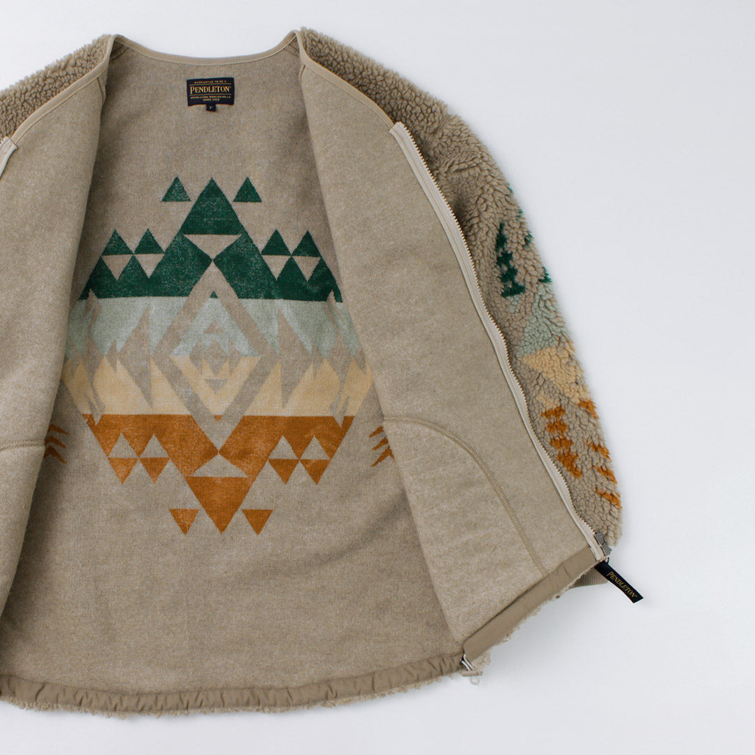 PENDLETON（ペンドルトン） ボアジャガード Vネック ジップ