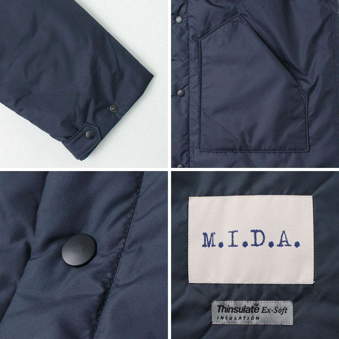 30％OFF】M.I.D.A.（ミダ） ナイロン パディング ジャケット 防風 保温