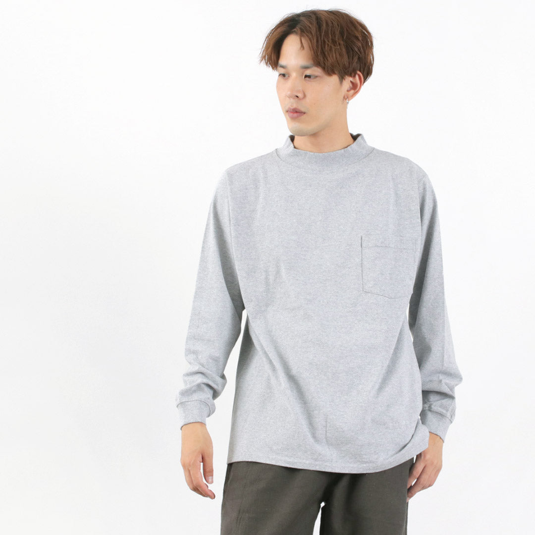 GOODWEAR Long Sleeve Mock Neck Pocket T-Shirt