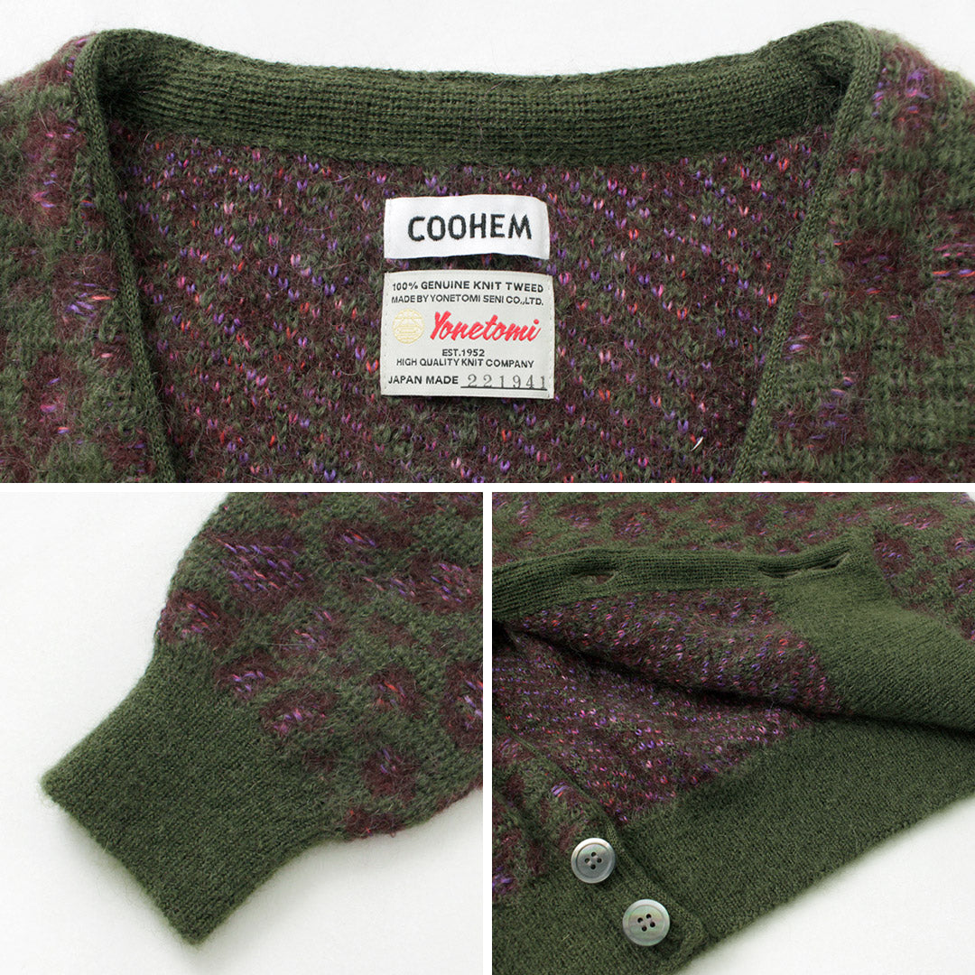 COOHEM Leopard Tweed Cardigan