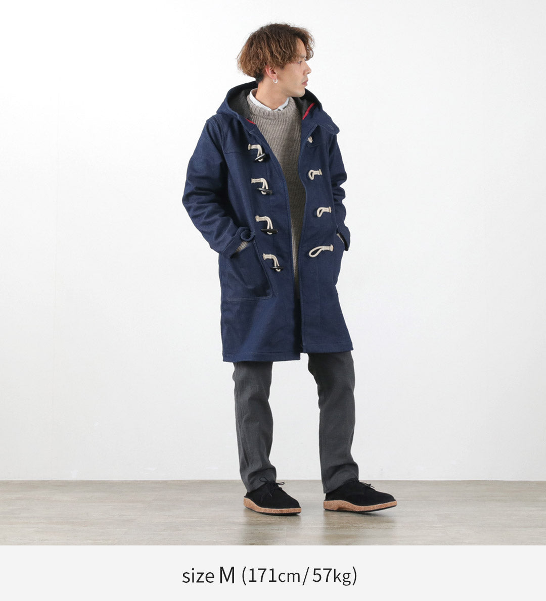 FOB FACTORY Indigo Duffle Coat