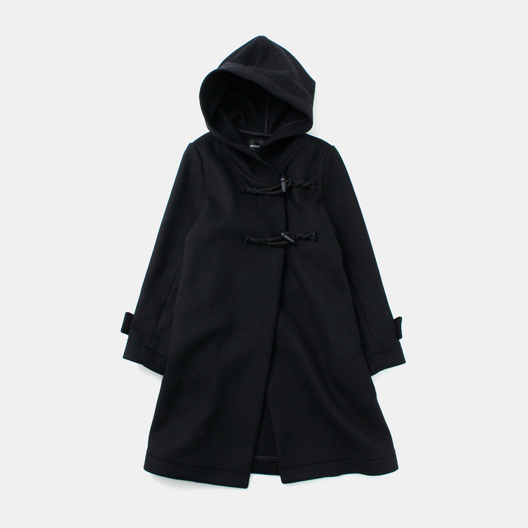 メーカー直売】 mizuiro ind◇Aラインダッフルコート/-/ウール/BLK M 