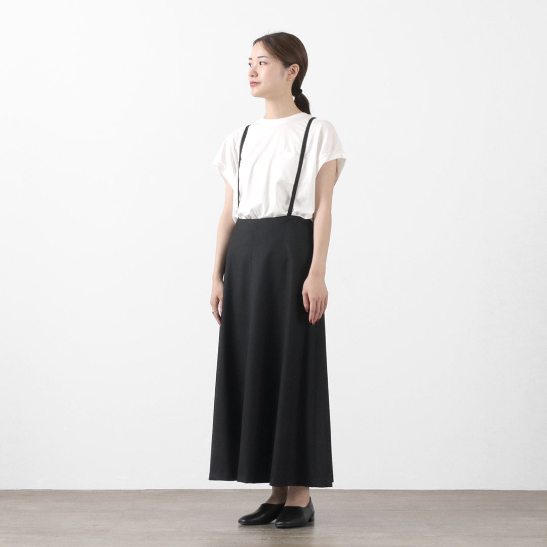 MIZUIRO IND（ミズイロインド） サスペンダー フレアスカート / ロング丈 / 無地 / レディース / 日本製 / 3-260000 /  suspenders flare SK