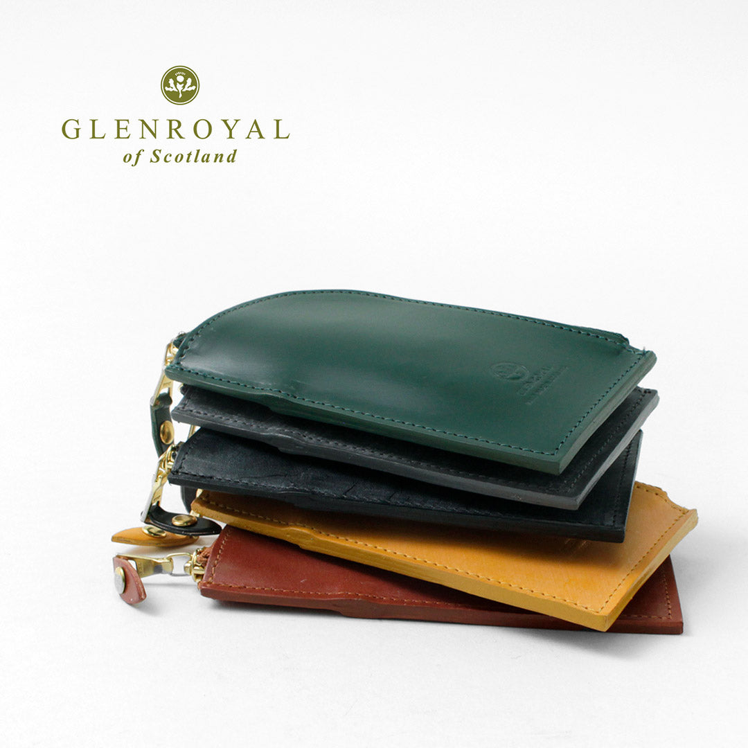 【正規品】GLENROYAL（グレンロイヤル） ポケット付きジップキーケース メンズ 小銭入れ 本革 レザー オフィス ギフト 03-6255  ZIPPED KEY CASE WITH POCKET