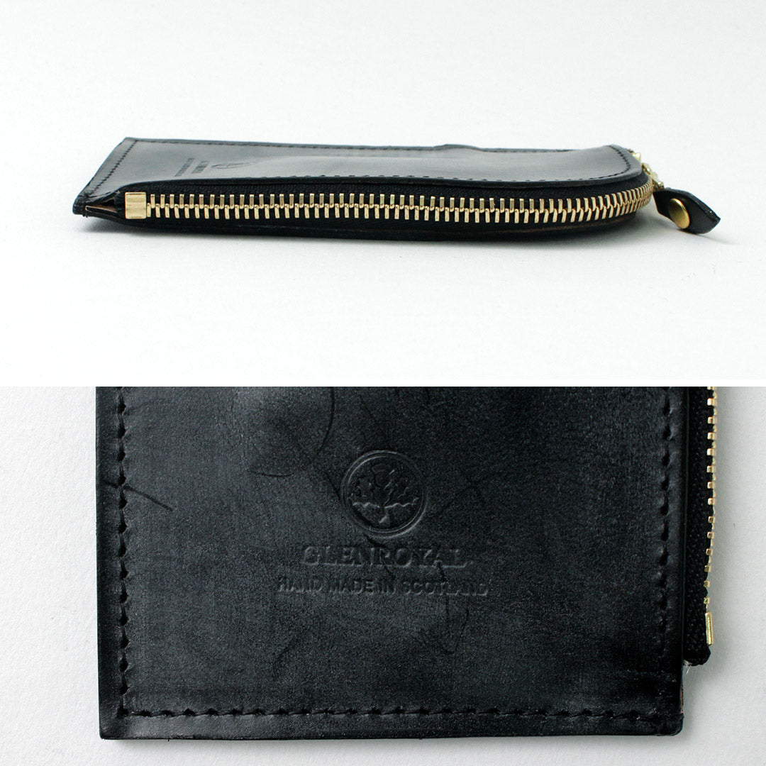 GLENROYAL（グレンロイヤル） ポケット付きジップキーケース メンズ 小銭入れ 本革 レザー オフィス ギフト ZIPPED KEY CASE  WITH POCKET