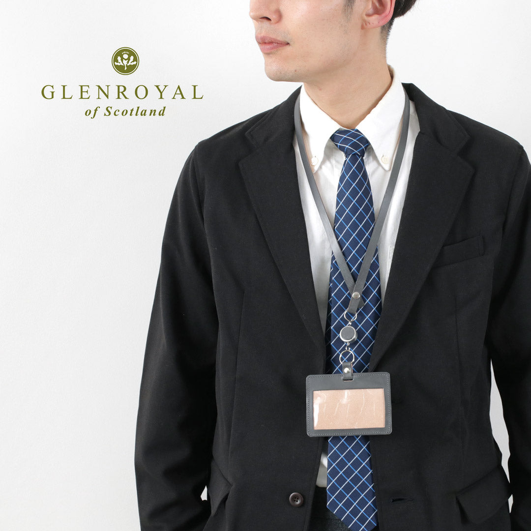 GLENROYAL（グレンロイヤル） リールストラップ付IDケース メンズ 本革