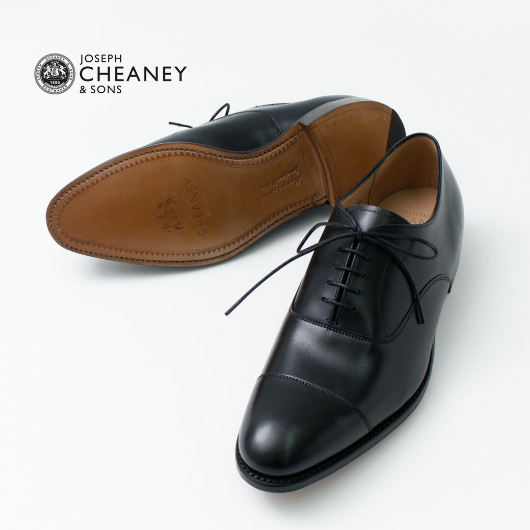 誠実 英国製 CHEANEY チーニー 内羽根ストレートチップ\nストレート