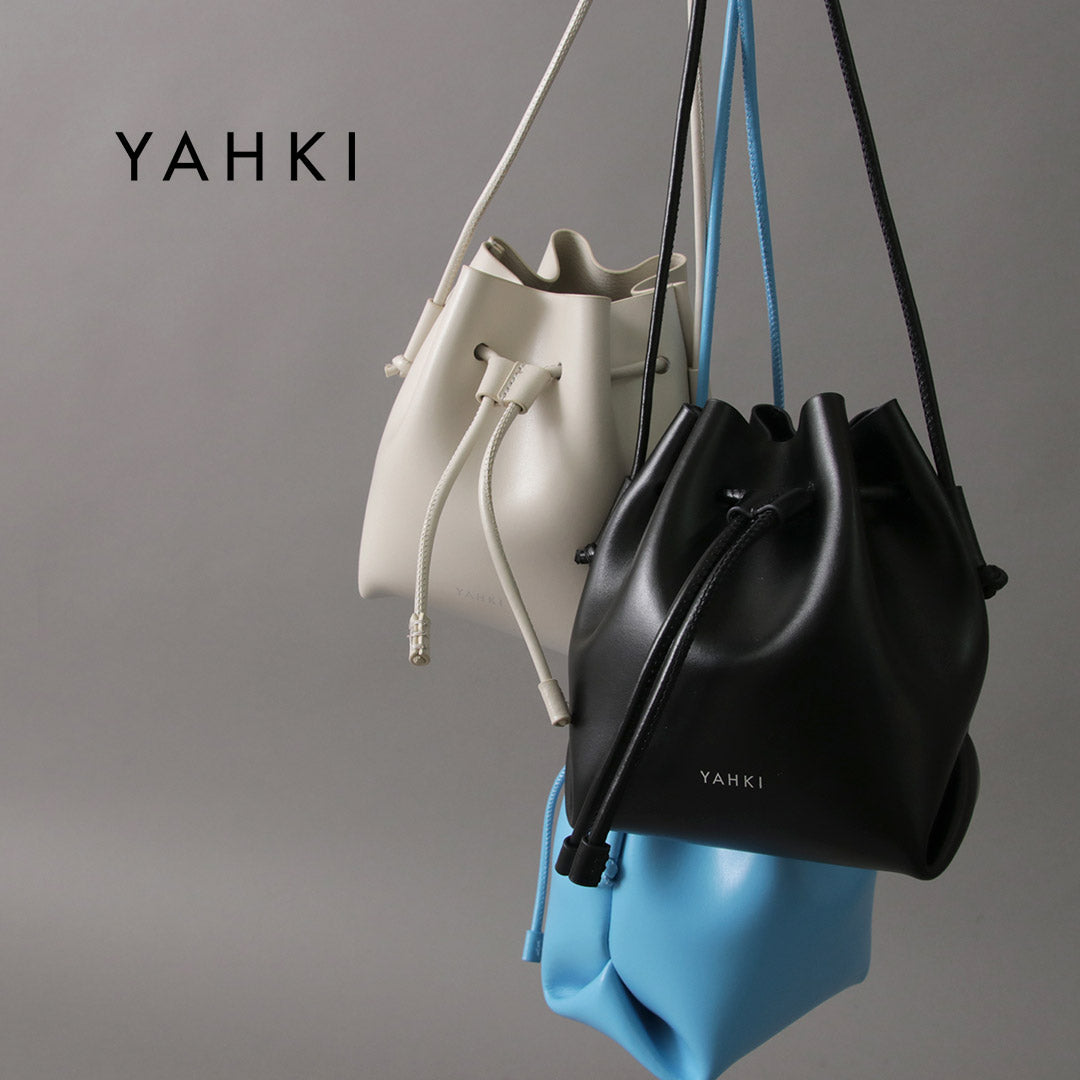 新品】YAHKI 巾着ショルダー ヤーキ ショルダーバッグ グレー