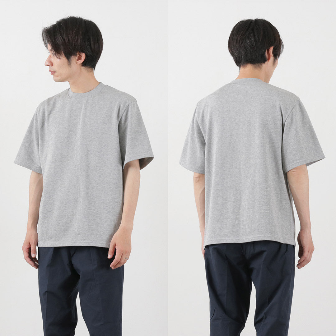 YONETOMI NEW BASIC Side Round body knitted T-shirt