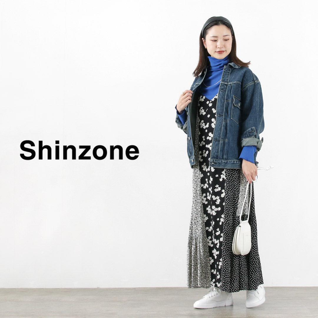 SHINZONE（シンゾーン） パッチ ワンピース / レディース ロング丈 きれいめ 花柄 日本製 23SMSOP01 PATCHED OP