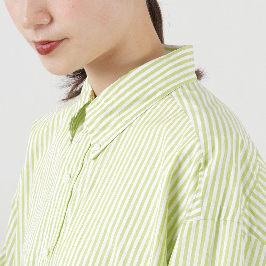 SHINZONE（シンゾーン） ダディシャツ ストライプ / レディース 長袖 柄 綿 コットン 23SMSBL05 DADDY  SHIRTS(STRIPE)