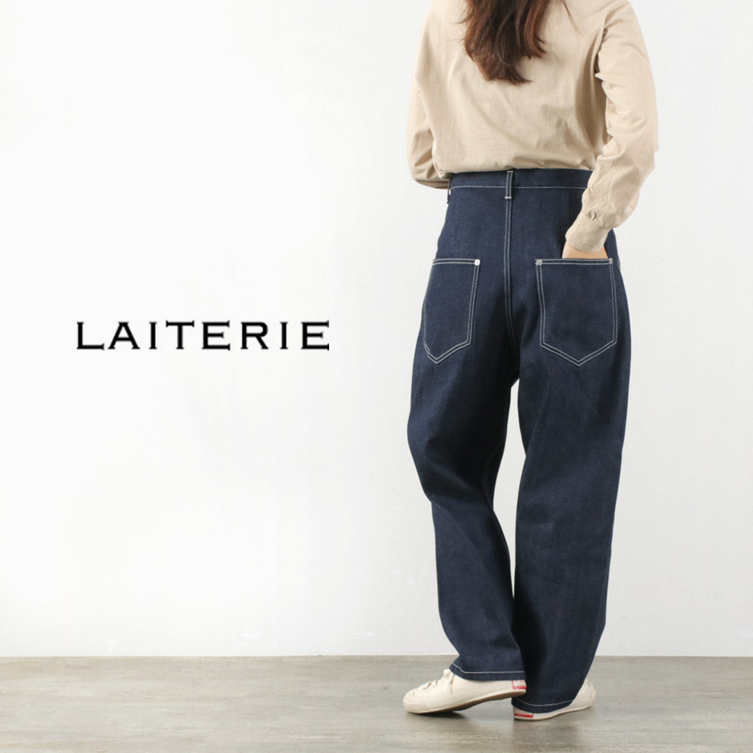 LAITERIE（レイトリー） セルヴィッジデニム ワイドタックパンツ