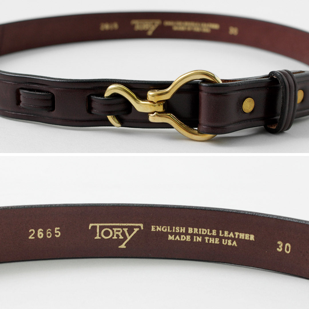 TORY LEATHER（トリーレザー） ミニ フーフピック ベルト / メンズ 本革 細め カジュアル Mini Hoof Pick Belt
