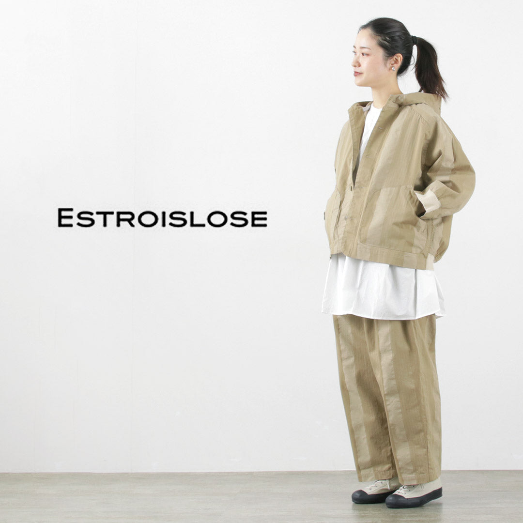 ESTROISLOSE（エストゥロワルーズ） ドビーストライプ フード付