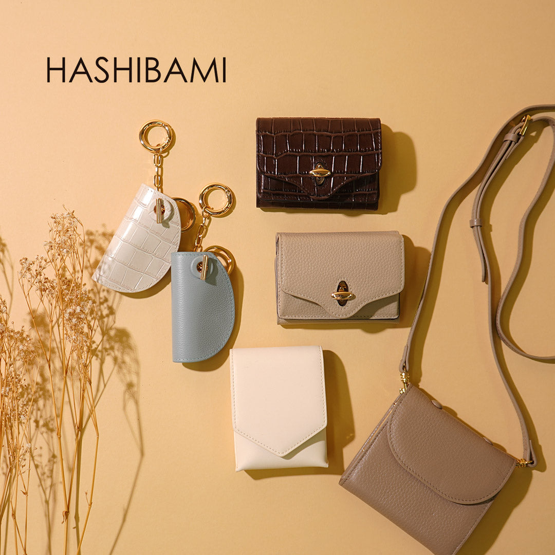 HASHIBAMI（ハシバミ） ニュージーン クロコ型押し 3つ折り財布
