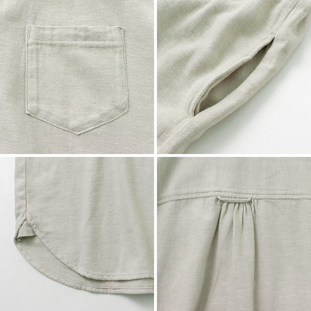 GOHEMP（ゴーヘンプ） カーミング ヘンプコットン ブロークンツイル / ワンピース 半袖 カジュアル 綿 コットン 無地 CALMING OP  H/C BROKEN TWILL 母の日